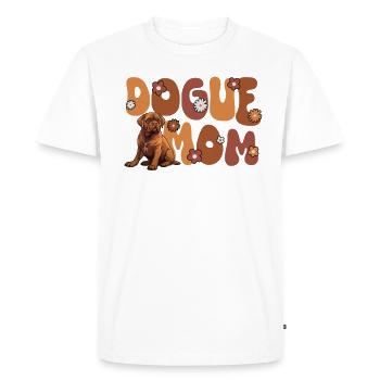 Dogue de Bordeaux Groovy Dogue Mom - T-shirt Premium bio Homme - blanc - Devant - Nico (187cm)