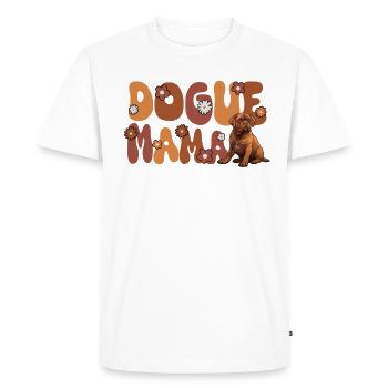 Dogue de Bordeaux Groovy Dogue Mom - T-shirt Premium bio Homme - blanc - Devant - Nico (187cm)