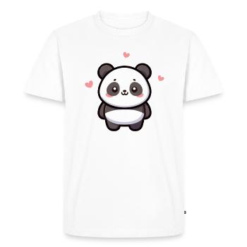 Kawaii Panda Motif Mignon - T-shirt Premium bio Homme - blanc - Devant - Nico (187cm)