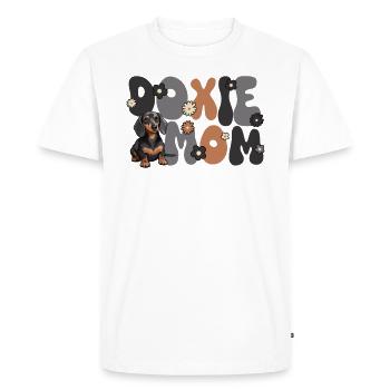 Dachshund Groovy Doxie Mom - Men's Premium Organic T-Shirt - white - Front - Nico (187cm)