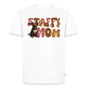 Staffordshire Bull Terrier Groovy Staffy Maman - T-shirt Premium bio Homme - blanc - Devant - Nico (187cm)
