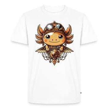 Kawaii Steampunk Axolotl Fantasy Axolotl amant - T-shirt Premium bio Homme - blanc - Devant - Nico (187cm)