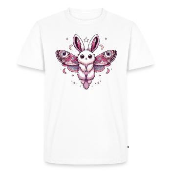 Kawaii Pastel Goth Mignon Lapin effrayant Moth - T-shirt Premium bio Homme - blanc - Devant - Nico (187cm)