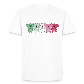 Abrosexual Flag Pride LGBTQ Cute Koala - Men's Premium Organic T-Shirt - white - Front - Nico (187cm)