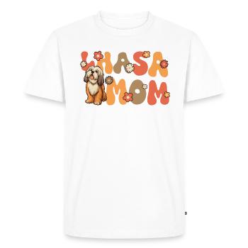 Lhassa Apso Groovy Lhassa Maman - T-shirt Premium bio Homme - blanc - Devant - Nico (187cm)