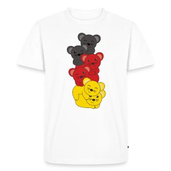 German flag mouse german Germany mice - Men's Premium Organic T-Shirt - white - Front - Nico (187cm)