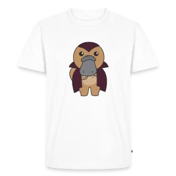 Platypus Happy Halloween Cute Vampire Costume - Men's Premium Organic T-Shirt - white - Front - Nico (187cm)