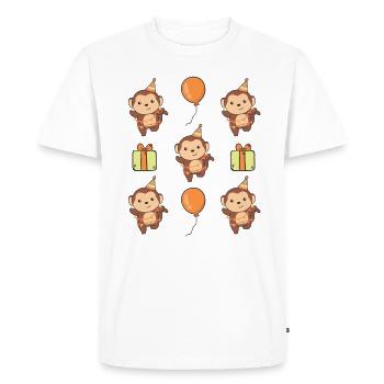 Singe pour l’anniversaire des enfants Un anniversaire - T-shirt Premium bio Homme - blanc - Devant - Nico (187cm)