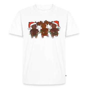 Okapi Christmas Winter Animals Okapi - Men's Premium Organic T-Shirt - white - Front - Nico (187cm)