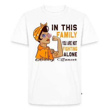 Rubans orange sensibilisation au cancer du rein - T-shirt Premium bio Homme - blanc - Devant - Nico (187cm)