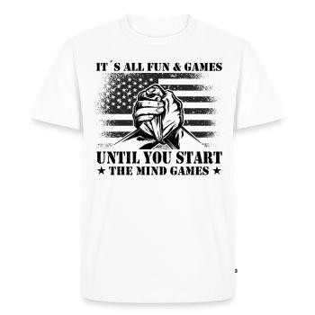 Armwrestler USA Flag Handwrestling - Men's Premium Organic T-Shirt - white - Front - Nico (187cm)