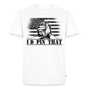 Armwrestler USA Flag Handwrestling - Men's Premium Organic T-Shirt - white - Front - Nico (187cm)