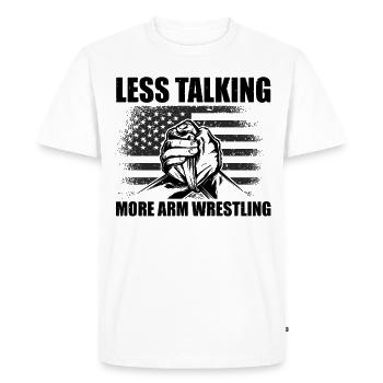Armwrestler USA Flag Handwrestling - Men's Premium Organic T-Shirt - white - Front - Nico (187cm)