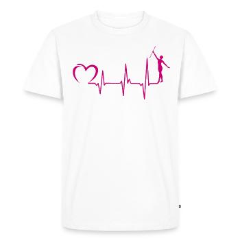 Gymnastes Heartbeat Dance Baton Tourbillonnement - T-shirt Premium bio Homme - blanc - Devant - Nico (187cm)