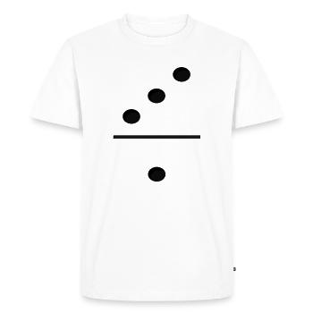 Domino Game Tile 3-1 - Funny Group Costume - Men's Premium Organic T-Shirt - white - Front - Nico (187cm)