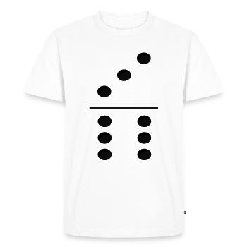 Domino Game Tile 3-6 - Funny Group Costume - Men's Premium Organic T-Shirt - white - Front - Nico (187cm)