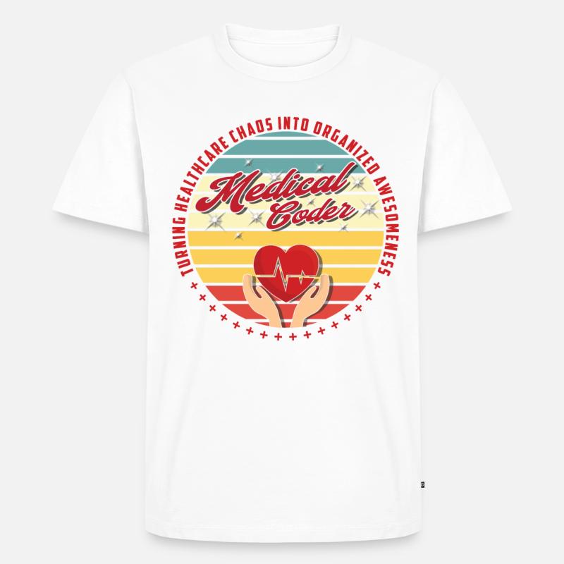 Medizinischer Assistent - Medizinischer Kodierer - Männer Premium Bio T-Shirt - Weiß