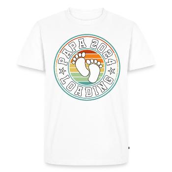 Father-to-be - Dad 2024 loading - Men's Premium Organic T-Shirt - white - Front - Nico (187cm)