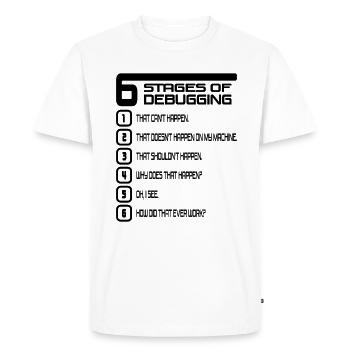 Funny Lol Nerd IT Computer Scientist - Men's Premium Organic T-Shirt - white - Front - Nico (187cm)