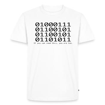 Funny Lol Nerd IT Computer Scientist - Men's Premium Organic T-Shirt - white - Front - Nico (187cm)
