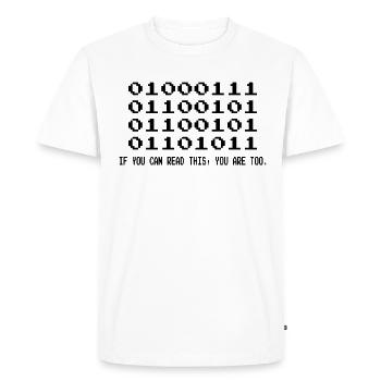 Funny Lol Nerd IT Computer Scientist - Men's Premium Organic T-Shirt - white - Front - Nico (187cm)