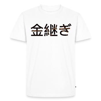 Kintsugi Kintsukuroi Japon imparfait - T-shirt Premium bio Homme - blanc - Devant - Nico (187cm)