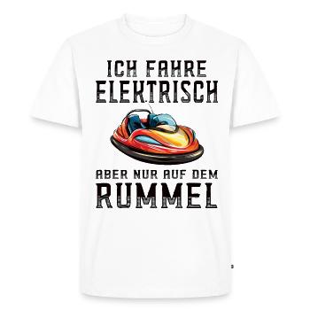 I Drive Electric Funfair Bumper Cars - Men's Premium Organic T-Shirt - white - Front - Nico (187cm)