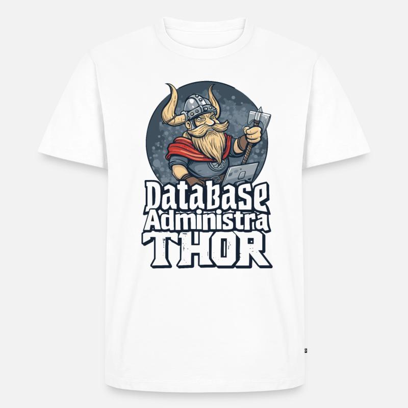 Viking Databaseadministra-thor Nerdy - Men's Premium Organic T-Shirt - white