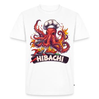 Hibachi Teppanyaki Bbq Cuisine japonaise - T-shirt Premium bio Homme - blanc - Devant - Nico (187cm)