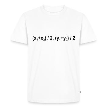 Midpoint Formula Math Mathematical Physics - Men's Premium Organic T-Shirt - white - Front - Nico (187cm)
