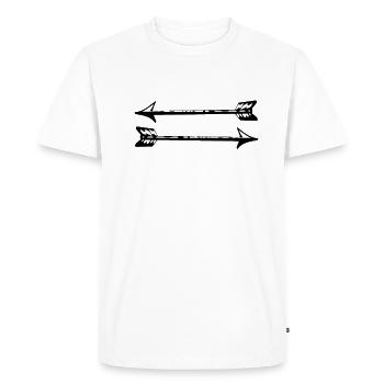 Flèches - T-shirt Premium bio Homme - blanc - Devant - Nico (187cm)