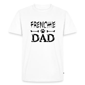 French bulldog frenchie dad - Men's Premium Organic T-Shirt - white - Front - Nico (187cm)