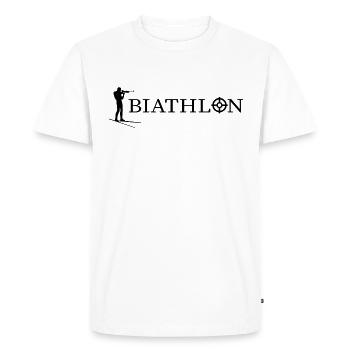 Sports d'hiver biathlon - T-shirt Premium bio Homme - blanc - Devant - Nico (187cm)