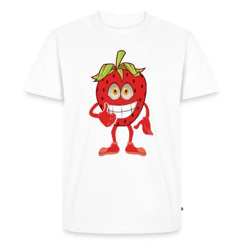 Fraise - T-shirt Premium bio Homme - blanc - Devant - Nico (187cm)