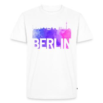 Berlin Skyline - T-shirt Premium bio Homme - blanc - Devant - Nico (187cm)