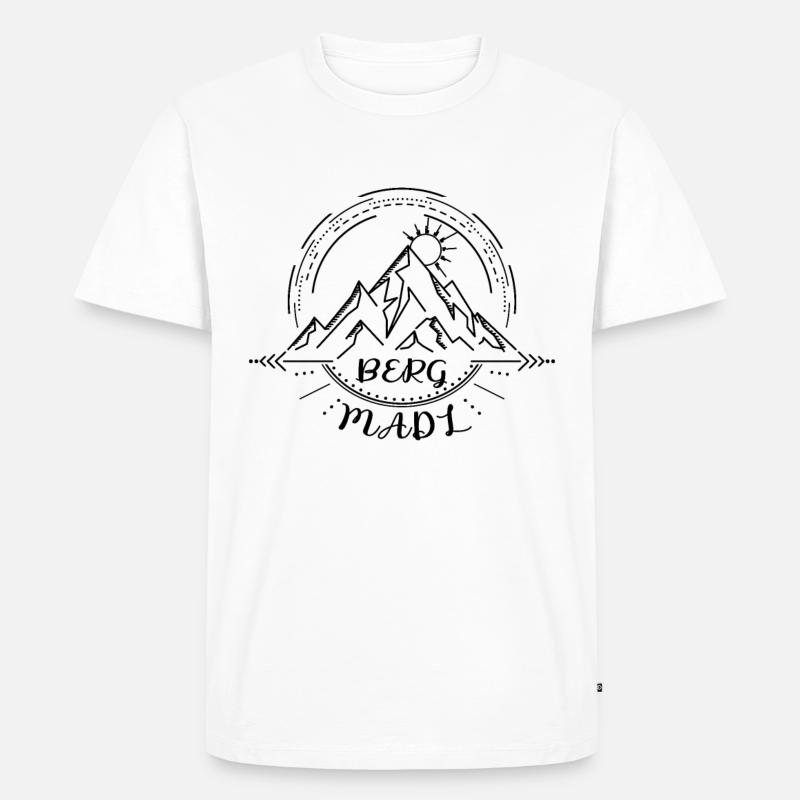 Berg Madl - Männer Premium Bio T-Shirt - Weiß