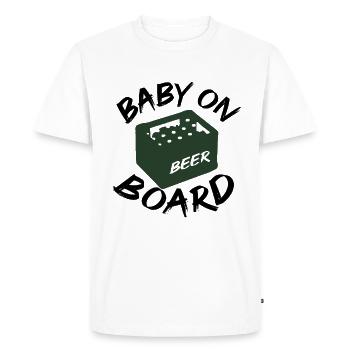 Beer on board - Men's Premium Organic T-Shirt - white - Front - Nico (187cm)