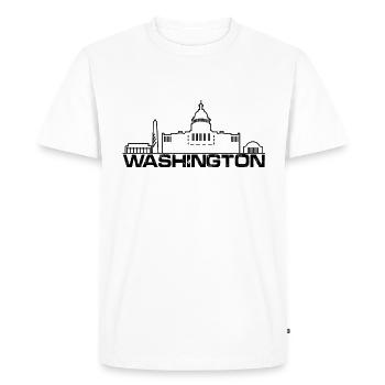 Washington - T-shirt Premium bio Homme - blanc - Devant - Nico (187cm)