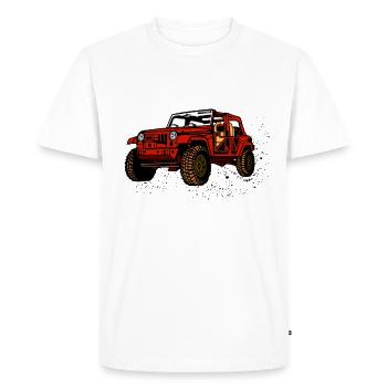 Voiture tout-terrain - T-shirt Premium bio Homme - blanc - Devant - Nico (187cm)