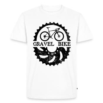 vélo de gravier - T-shirt Premium bio Homme - blanc - Devant - Nico (187cm)