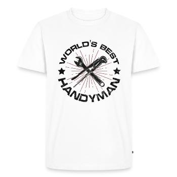 Best handyman - Men's Premium Organic T-Shirt - white - Front - Nico (187cm)