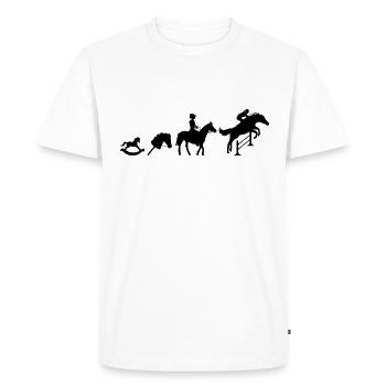 Evolution Cavaliers de saut - T-shirt Premium bio Homme - blanc - Devant - Nico (187cm)
