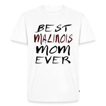 Malinois Maman - T-shirt Premium bio Homme - blanc - Devant - Nico (187cm)