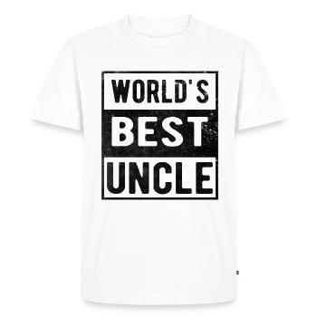 Le meilleur oncle du monde - T-shirt Premium bio Homme - blanc - Devant - Nico (187cm)
