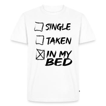 Dans mon lit - T-shirt Premium bio Homme - blanc - Devant - Nico (187cm)