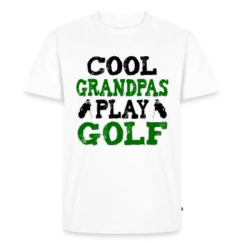 Cool grandpas play golf - Men's Premium Organic T-Shirt - white - Front - Nico (187cm)