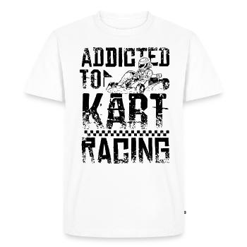 Addicted to go kart - T-shirt Premium bio Homme - blanc - Devant - Nico (187cm)