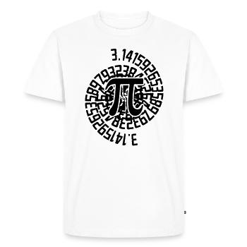 The Mathematical Number Pi 3.14 Mathematics PI - Men's Premium Organic T-Shirt - white - Front - Nico (187cm)