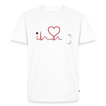 médecin - T-shirt Premium bio Homme - blanc - Devant - Nico (187cm)