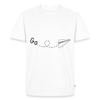 Avion en papier - T-shirt Premium bio Homme - blanc - Devant - Nico (187cm)